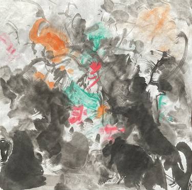 Original Abstract Expressionism Abstract Painting by Azure Kang