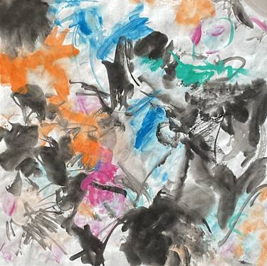 Original Abstract Expressionism Abstract Painting by Azure Kang