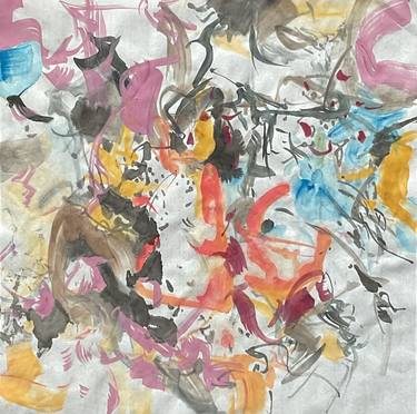 Original Abstract Expressionism Abstract Painting by Azure Kang