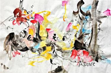 Original Abstract Expressionism Abstract Paintings by Azure Kang