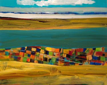 Original Abstract Expressionism Landscape Paintings by Parviz Payghamy