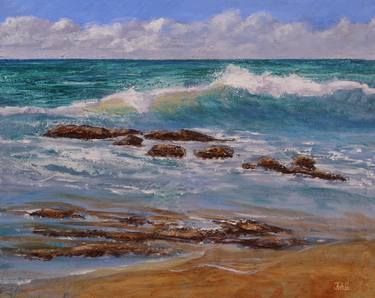 Print of Seascape Paintings by Jennifer Webb