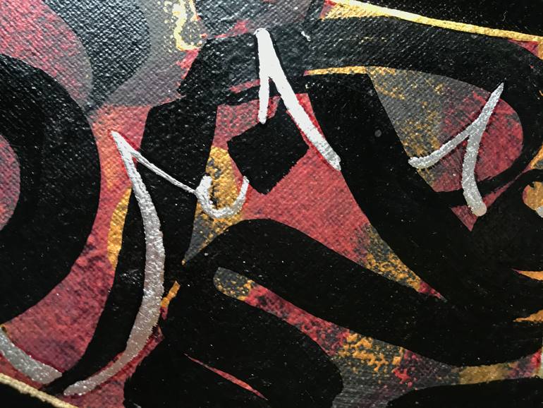 Original Abstract Expressionism Calligraphy Painting by Vira Dg