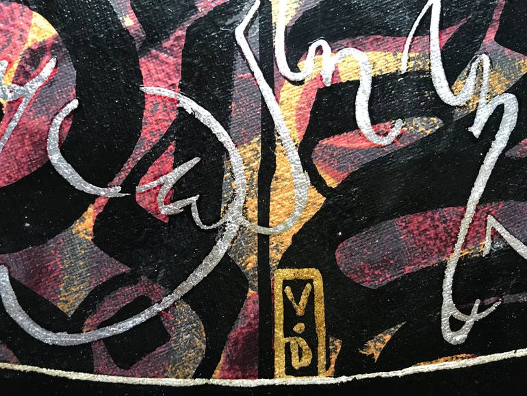 Original Abstract Expressionism Calligraphy Painting by Vira Dg