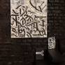 Calligraffiti artwork in the interior of Black Loft Style
