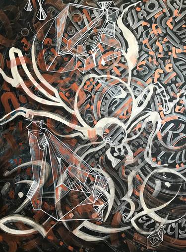 Original Abstract Calligraphy Paintings by Vira DG