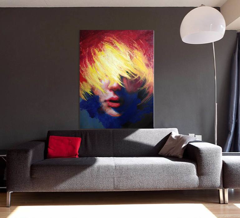 Original Abstract Portrait Painting by Dmytro Bryzhak