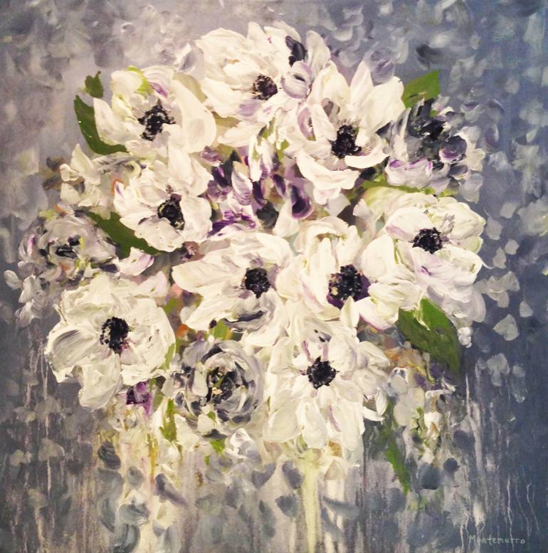 Anemone Love Painting by Rebecca Montemurro | Saatchi Art