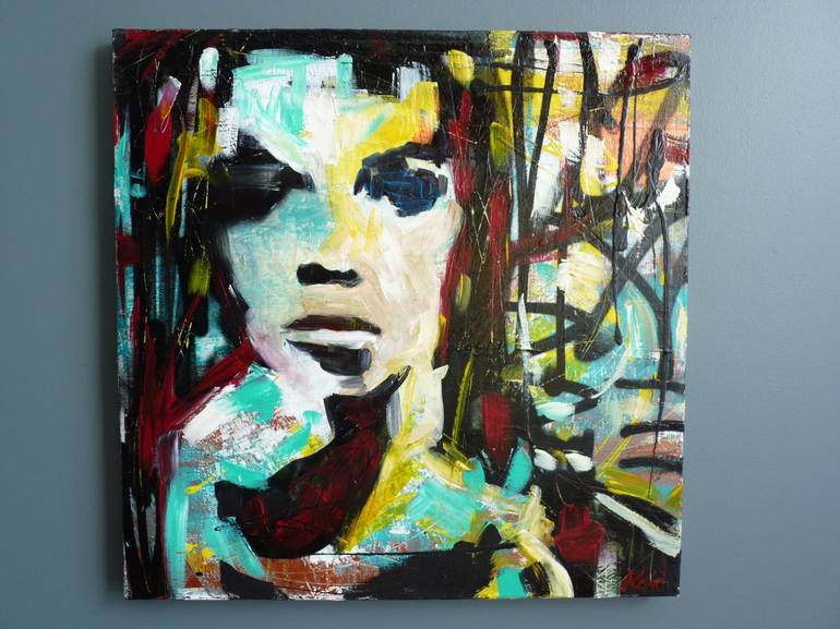 Original Abstract Women Painting by Renel Plouffe