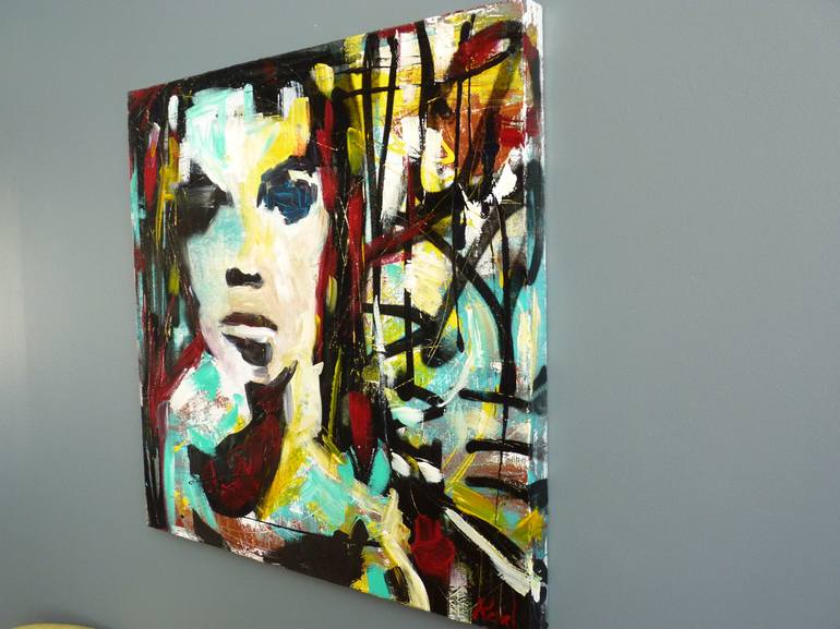 Original Abstract Women Painting by Renel Plouffe