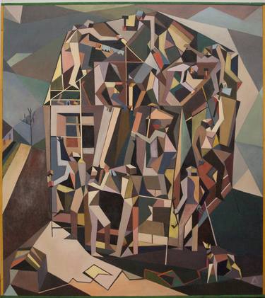 Print of Cubism Geometric Paintings by Dmitriy Litvinenko