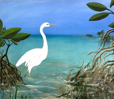 white egret, key west thumb