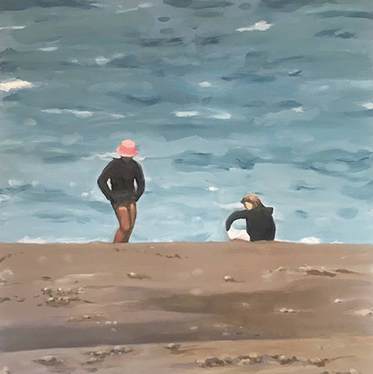 Original Figurative Seascape Painting by irene grant