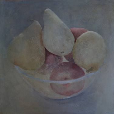 Bowl of pears and apples thumb