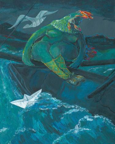 Original Boat Paintings by Marion Meinberg