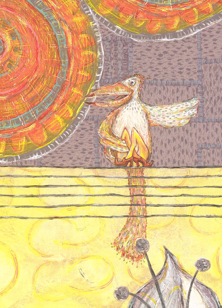 Original Surrealism Cats Painting by Marion Meinberg