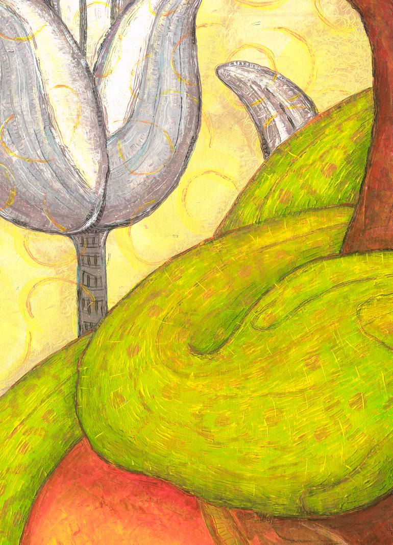 Original Surrealism Cats Painting by Marion Meinberg