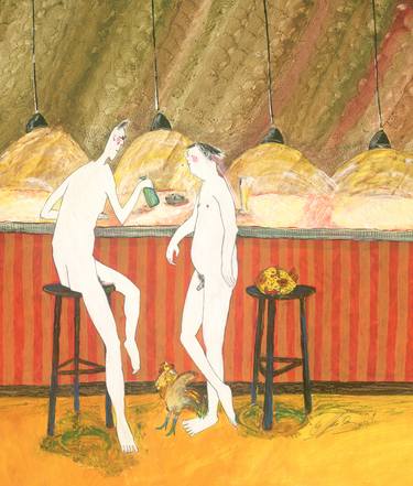 Original Figurative Nude Drawings by Marion Meinberg