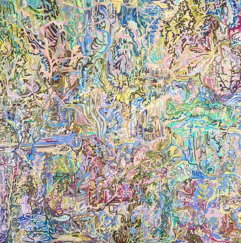 Original Abstract Painting by Dalma Goncz Art Gallery | Abstract Art on Canvas | Last Tree At The County Border 005/2026/DL
