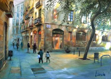 Original Impressionism Cities Paintings by Miquel Cazanya