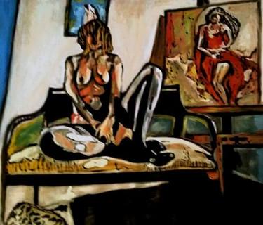 Original Expressionism Nude Paintings by Maher Hassan Aboelenen