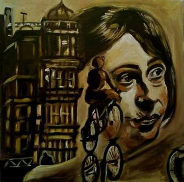 Original Expressionism Bicycle Paintings by Maher Hassan Aboelenen