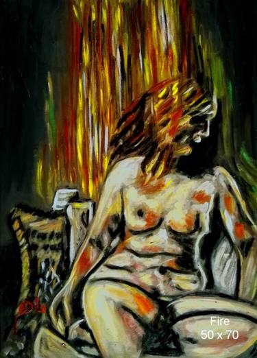 Original Expressionism Nude Paintings by Maher Hassan Aboelenen