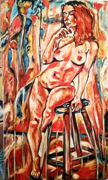 Original Expressionism Nude Paintings by Maher Hassan Aboelenen