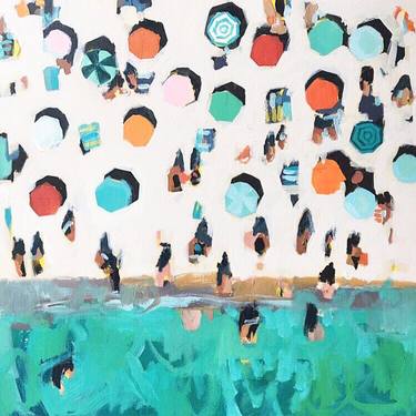 Original Abstract Aerial Painting by Nina Brooke