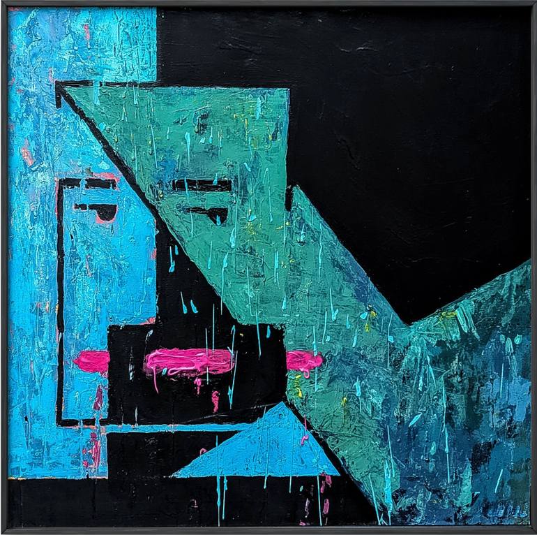 Original Cubism Abstract Paintings by Petro Hondurak