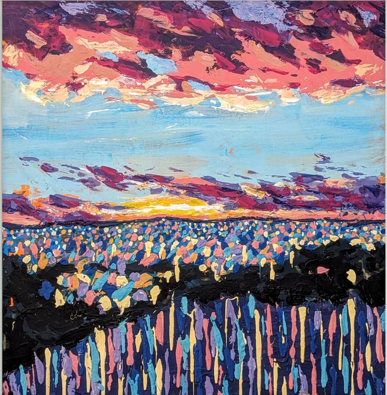 Original Abstract Landscape Paintings by Petro Hondurak