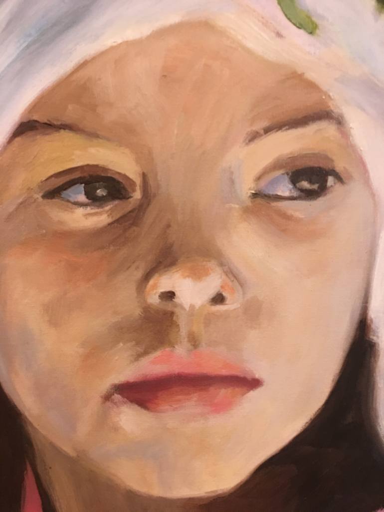 Original Figurative Children Painting by Carina Mitrani
