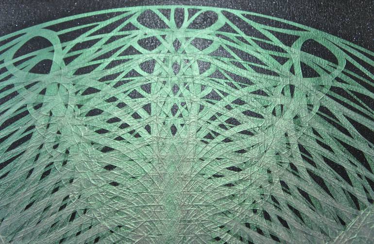 Original Abstract Geometric Painting by Ahn Lee