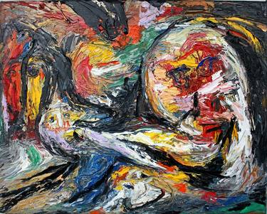 Original Abstract Expressionism Abstract Paintings by Kasem Khaolaor