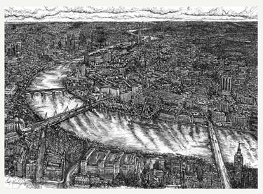 Original Impressionism Cities Drawing by Ewen Macaulay