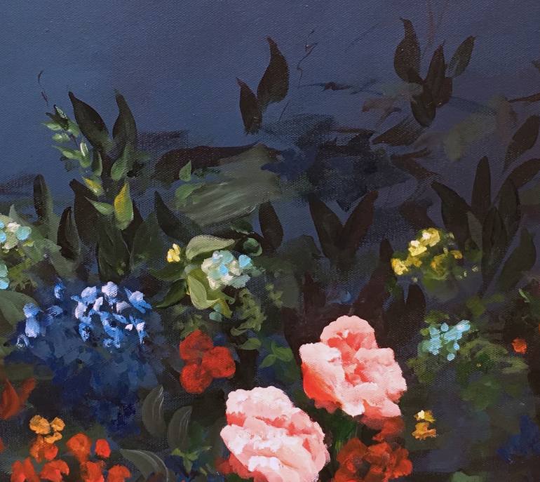 Original Abstract Floral Painting by Anna Mita