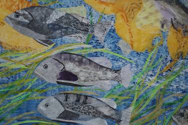 Print of Fish Collage by Janet Hayakawa