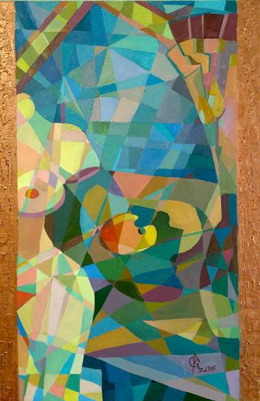 Print of Cubism Geometric Paintings by Karolina Ostapenko