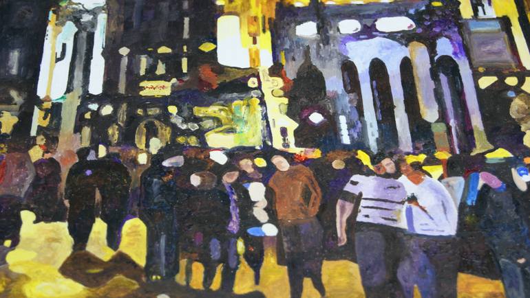Original Illustration Cities Painting by Frank Austin