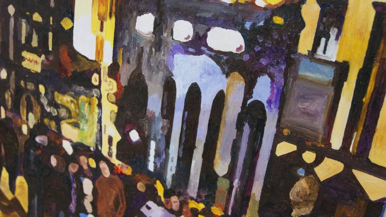 Original Illustration Cities Painting by Frank Austin