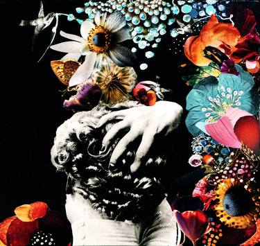 Original Abstract Botanic Collage by Anita Bartos
