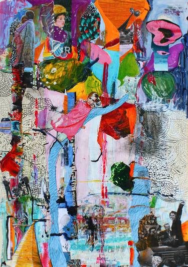 Original Pop Art Abstract Collage by Anita Bartos