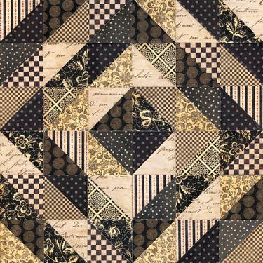 Original Abstract Geometric Collage by Christine Jermyn
