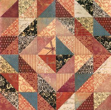 Original Abstract Geometric Collage by Christine Jermyn