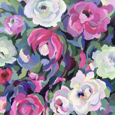 Original Abstract Floral Paintings by Christine Jermyn