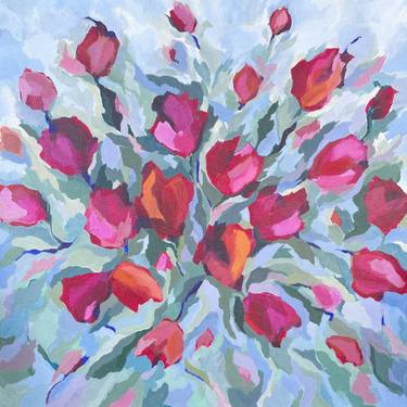 Original Abstract Floral Paintings by Christine Jermyn