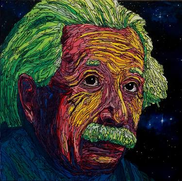 Albert Einstein psychodelic portrait thumb