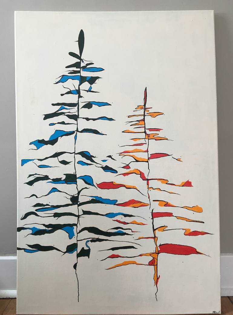 Original Abstract Tree Painting by Page Cowell