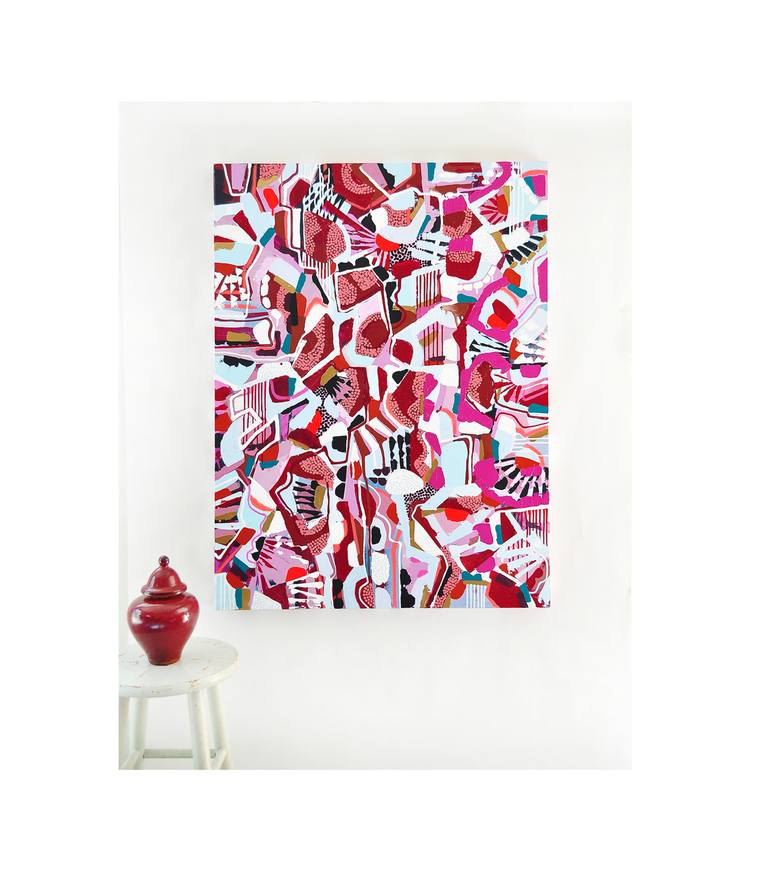 Original Cubism Abstract Painting by Marianne Angeli Rodriguez