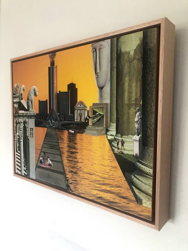 Original Surrealism Architecture Collage by Clinton Gorst